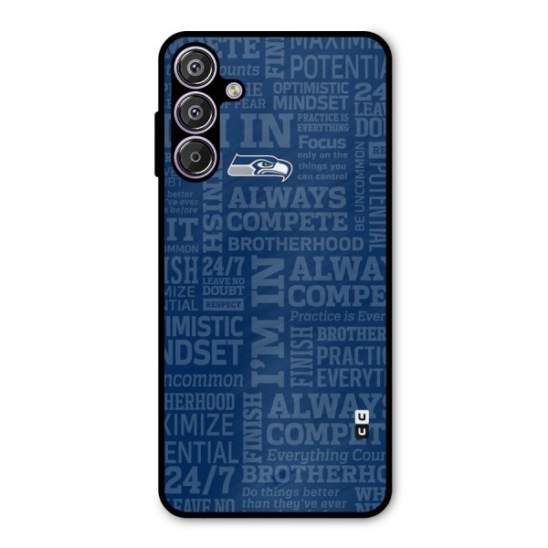 Optimistic Blue Metal Back Case for Galaxy M15