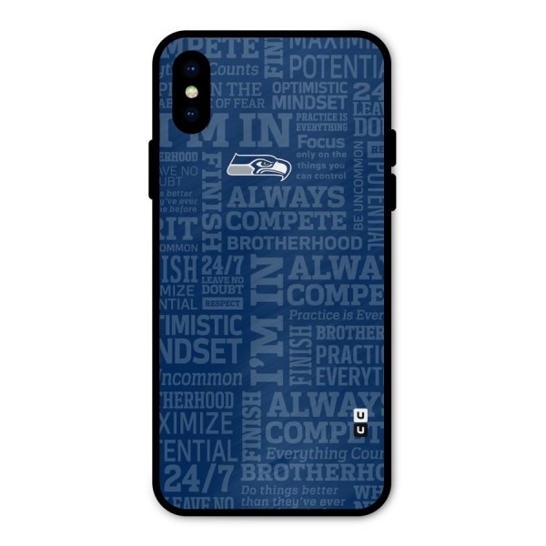 Optimistic Blue Metal Back Case for iPhone X