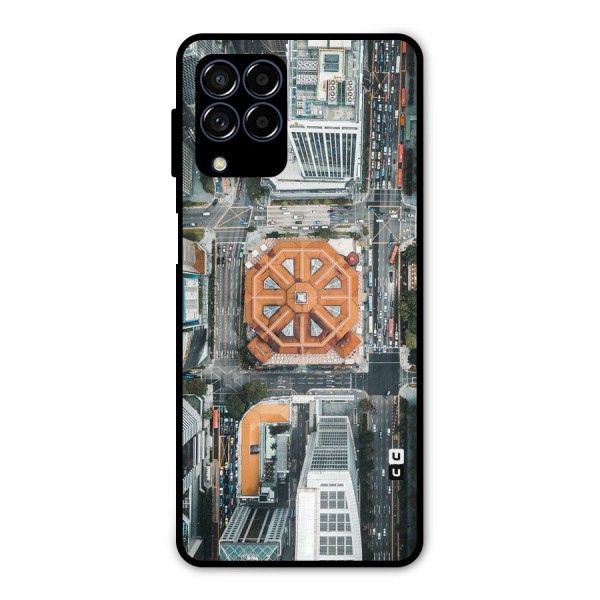 Orange Dome Metal Back Case for Galaxy M53 5G