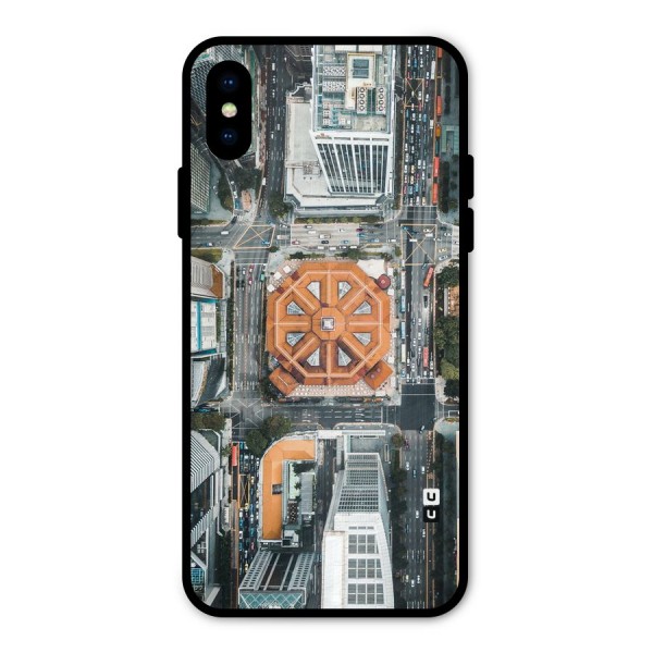 Orange Dome Metal Back Case for iPhone X