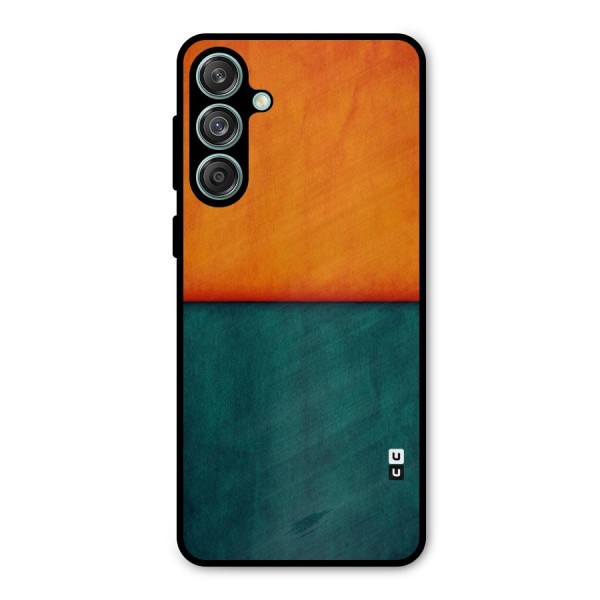 Orange Green Shade Metal Back Case for Galaxy M55 5G