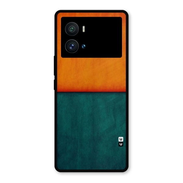 Orange Green Shade Metal Back Case for iQOO 9 Pro