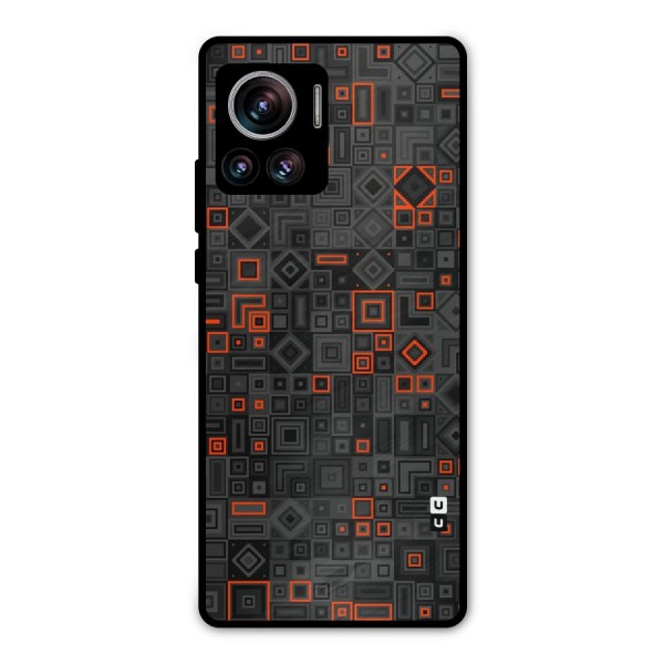 Orange Shapes Abstract Metal Back Case for Motorola Edge 30 Ultra