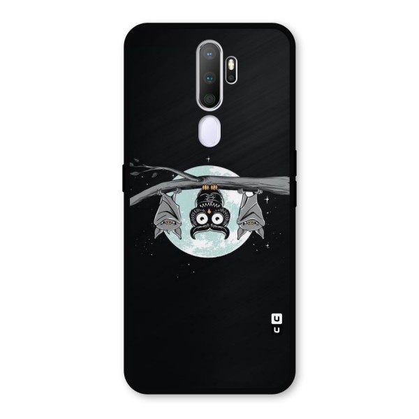 Owl Hanging Metal Back Case for Oppo A9 (2020)