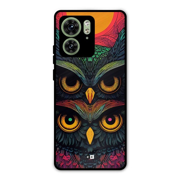 Owl Soul Art Illustration Metal Back Case for Motorola Edge 40 5G