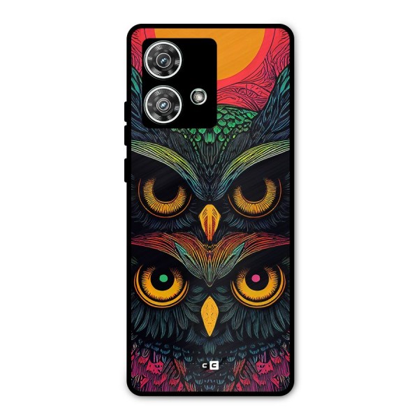Owl Soul Art Illustration Metal Back Case for Motorola Edge 40 Neo