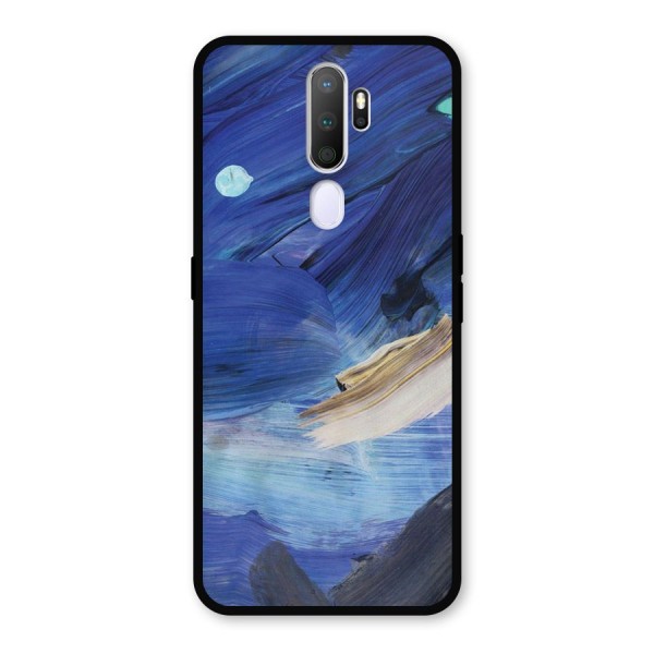 Paint Brush Strokes Metal Back Case for Oppo A9 (2020)
