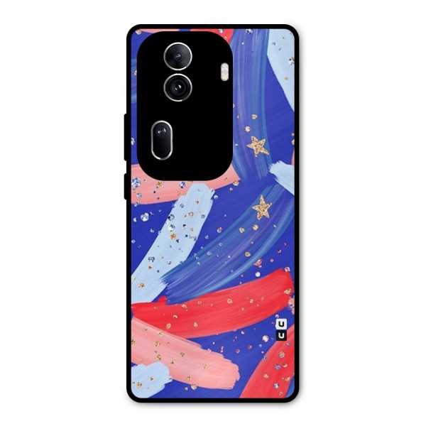 Paint Stars Metal Back Case for Oppo Reno11 Pro 5G