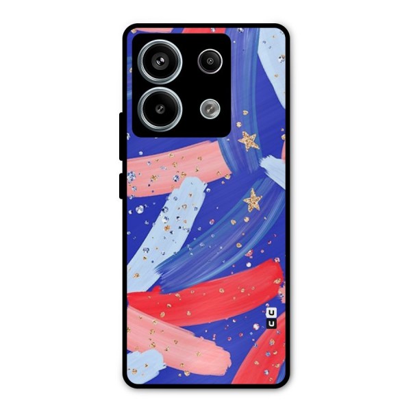 Paint Stars Metal Back Case for Redmi Note 13 Pro 5G