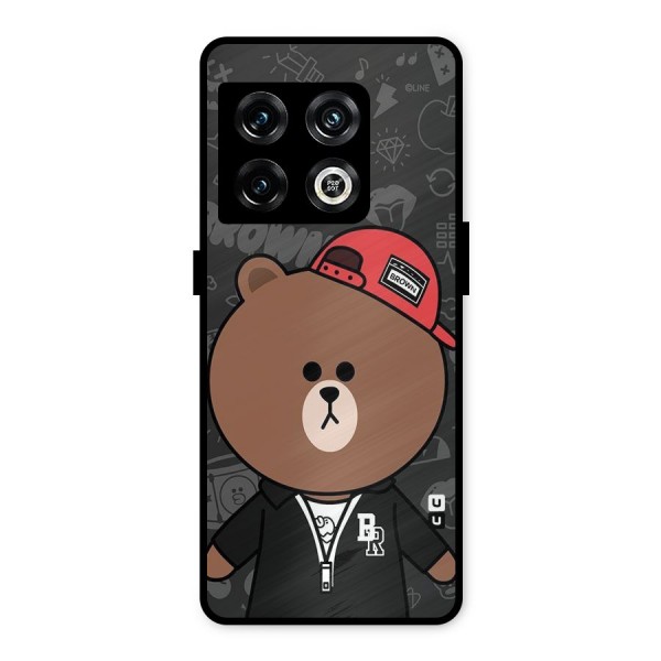 Panda Brown Metal Back Case for OnePlus 10 Pro 5G