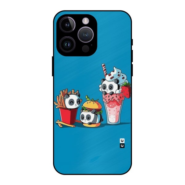 Panda Lazy Metal Back Case for iPhone 14 Pro Max