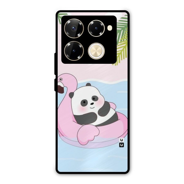 Panda Swim Metal Back Case for Infinix Note 40 Pro