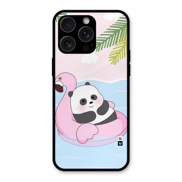 Panda Swim Metal Back Case for iPhone 15 Pro Max