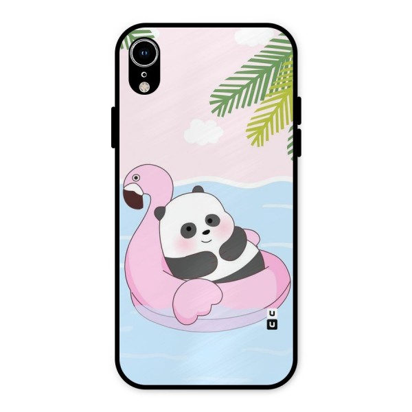 Panda Swim Metal Back Case for iPhone XR