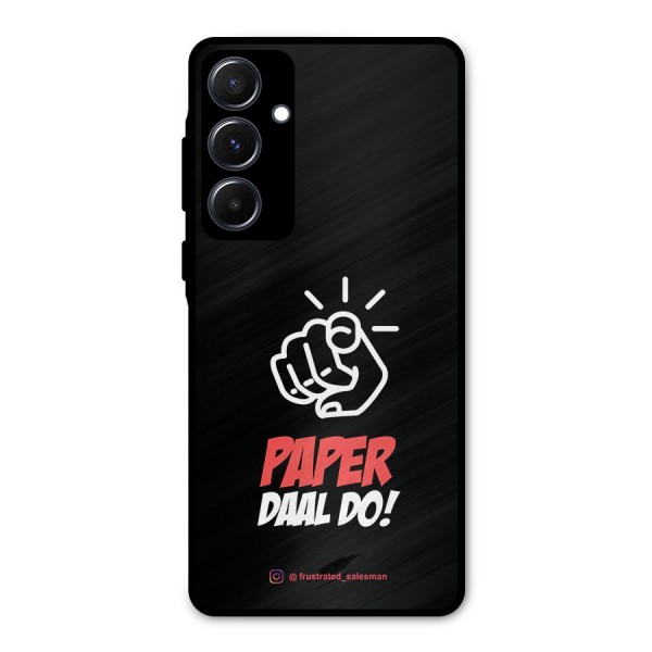 Paper Daal Do Black Metal Back Case for Galaxy A55