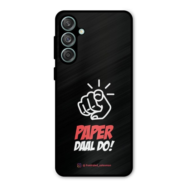 Paper Daal Do Black Metal Back Case for Galaxy M55 5G