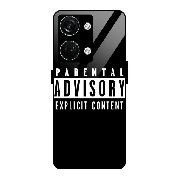 Parental Advisory Label Glass Back Case for Oneplus Nord 3
