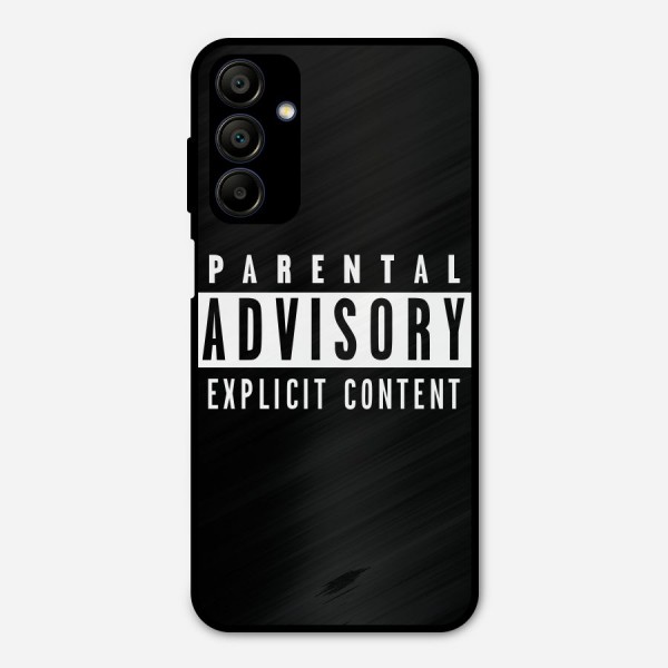 Parental Advisory Label Metal Back Case for Galaxy A15 5G