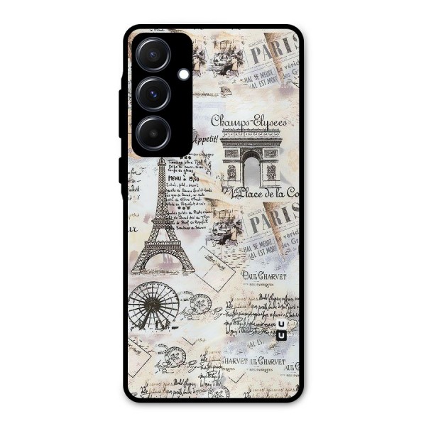 Paris Paper Metal Back Case for Galaxy A55