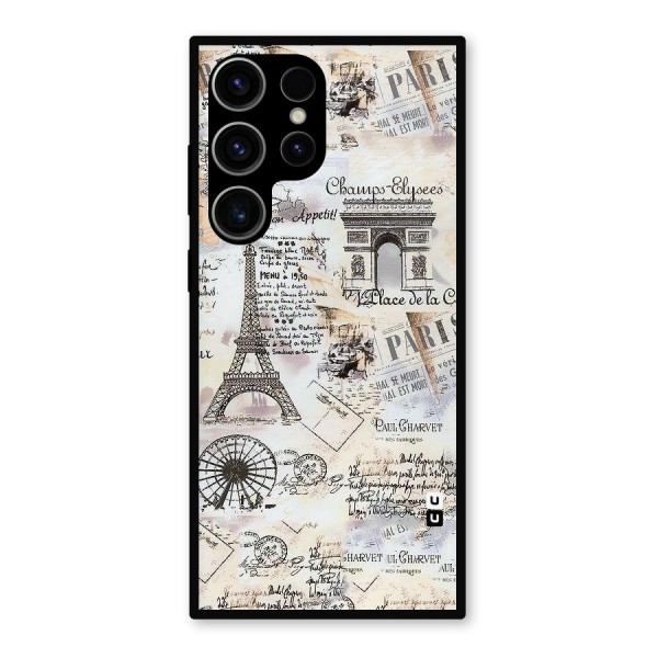 Paris Paper Metal Back Case for Galaxy S23 Ultra