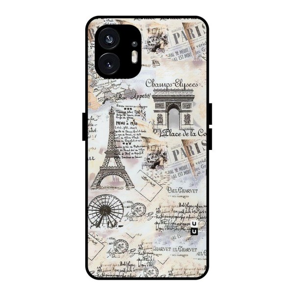 Paris Paper Metal Back Case for Nothing Phone 2