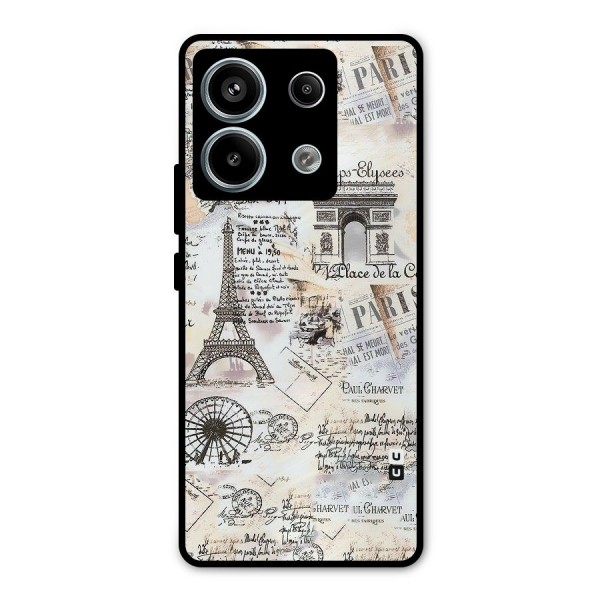 Paris Paper Metal Back Case for Redmi Note 13 Pro 5G