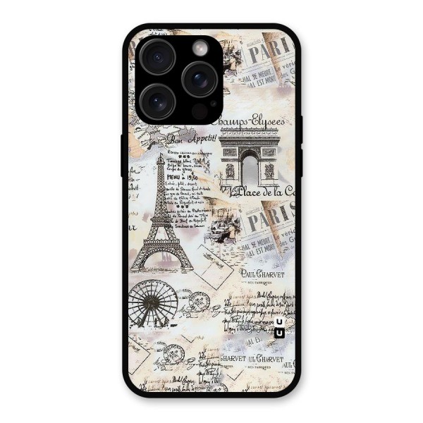 Paris Paper Metal Back Case for iPhone 15 Pro Max