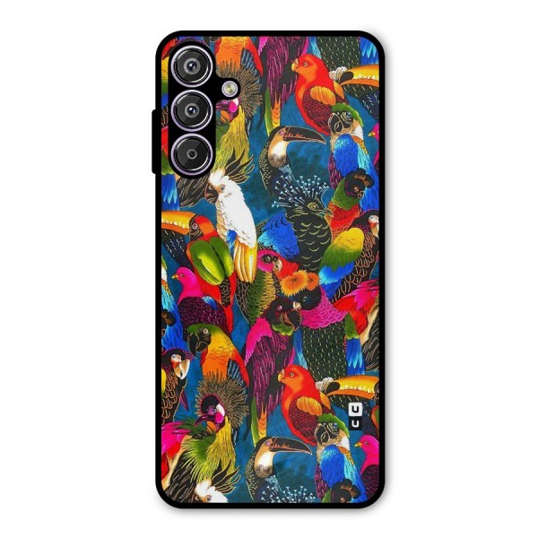 Parrot Art Metal Back Case for Galaxy F15