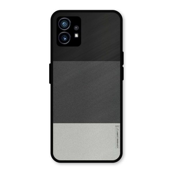 Pastel Black and Grey Metal Back Case for Nothing Phone 1