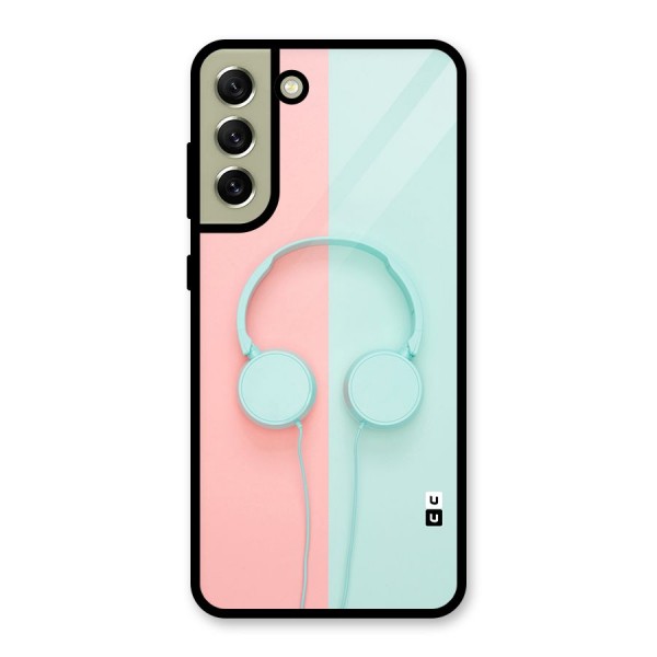 Pastel Headphones Metal Back Case for Galaxy S21 FE 5G (2023)