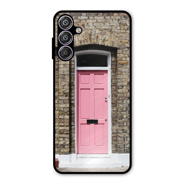Pastel Pink Door Metal Back Case for Galaxy F15