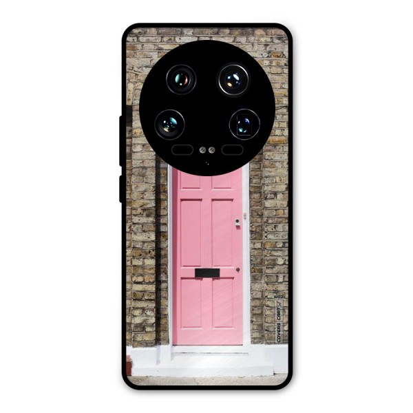 Pastel Pink Door Metal Back Case for Xiaomi 14 Ultra