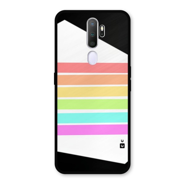 Pastel Pride Horizontal Stripes Metal Back Case for Oppo A9 (2020)