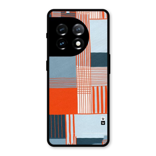 Pattern In Lines Metal Back Case for OnePlus 11