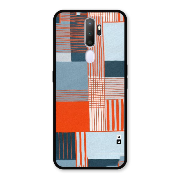 Pattern In Lines Metal Back Case for Oppo A9 (2020)