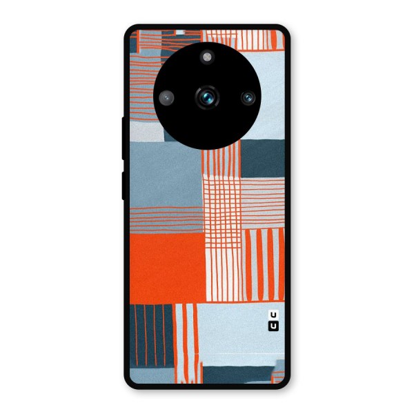 Pattern In Lines Metal Back Case for Realme 11 Pro