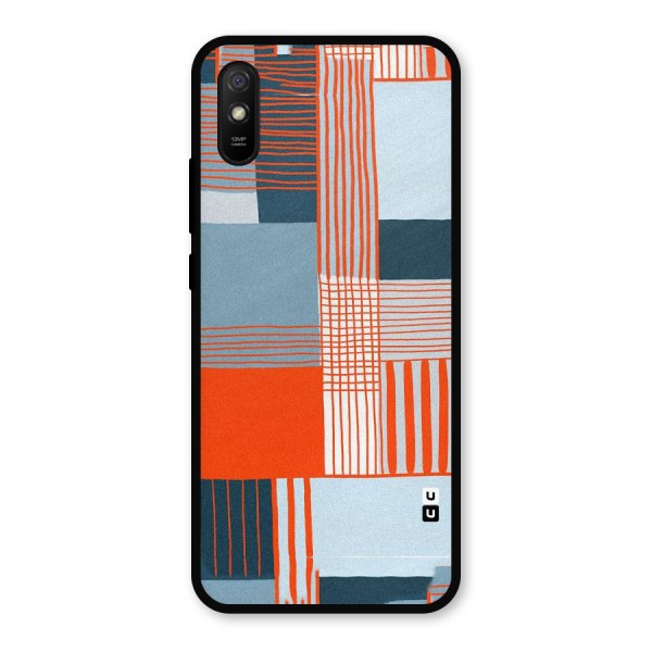 Pattern In Lines Metal Back Case for Redmi 9i