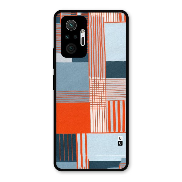 Pattern In Lines Metal Back Case for Redmi Note 10 Pro