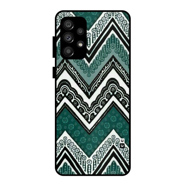 Patterned Chevron Metal Back Case for Galaxy A73 5G