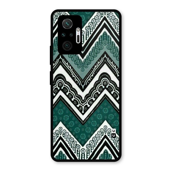 Patterned Chevron Metal Back Case for Redmi Note 10 Pro