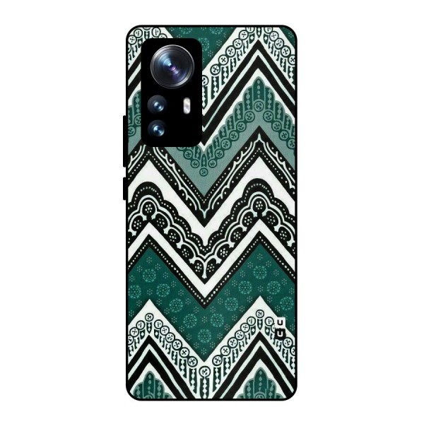 Patterned Chevron Metal Back Case for Xiaomi 12 Pro