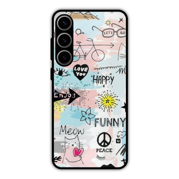 Peace And Funny Metal Back Case for Galaxy S24 Plus