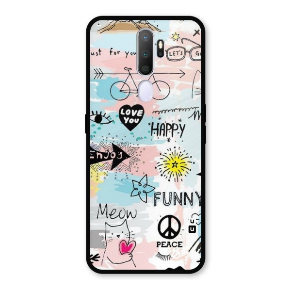 Peace And Funny Metal Back Case for Oppo A9 (2020)