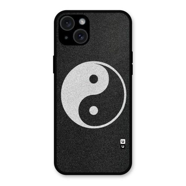 Peace Disorted Metal Back Case for iPhone 15 Plus