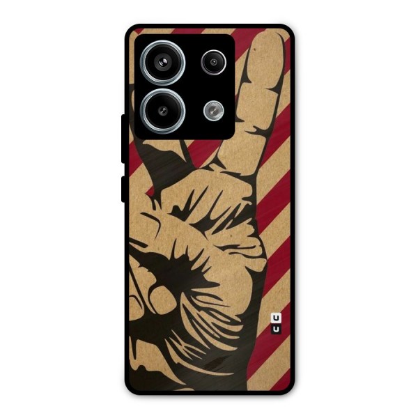 Peace Stripes Metal Back Case for Redmi Note 13 Pro 5G