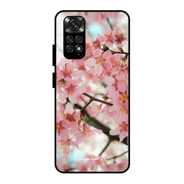 Peach Floral Metal Back Case for Redmi Note 11 Pro Plus 5G