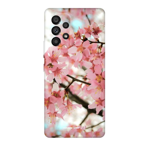 Peach Floral Original Polycarbonate Back Case for Galaxy A53 5G