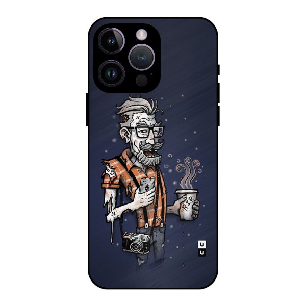 Photographer illustration Metal Back Case for iPhone 14 Pro Max