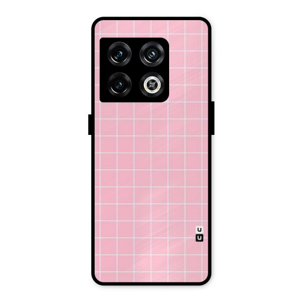 Pink Checks Metal Back Case for OnePlus 10 Pro 5G