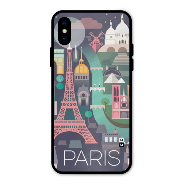 Pink Cute Tower Metal Back Case for iPhone X
